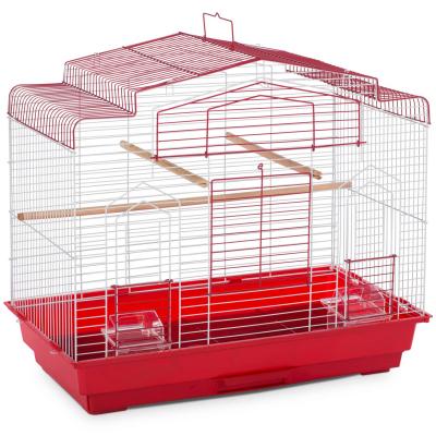 Prevue Barn Style Bird Cage-Red/White